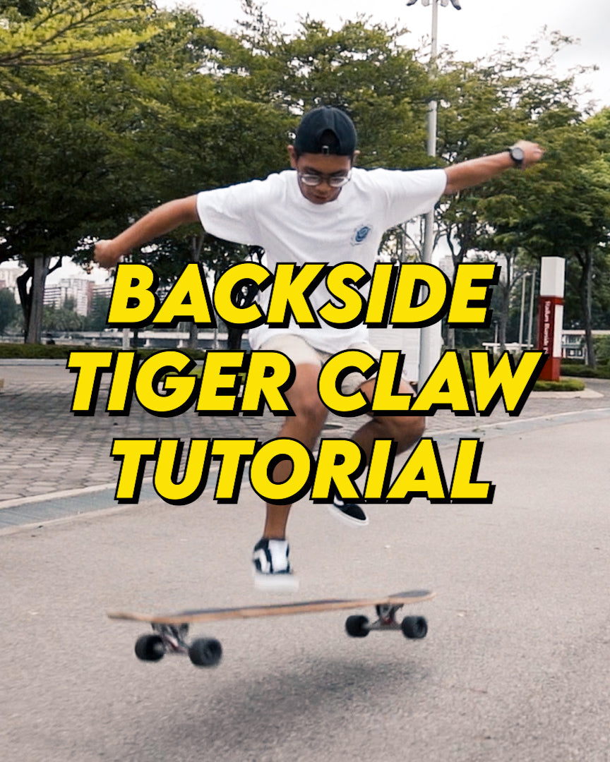 backside tiger claw longboard freestyle trick tutorial