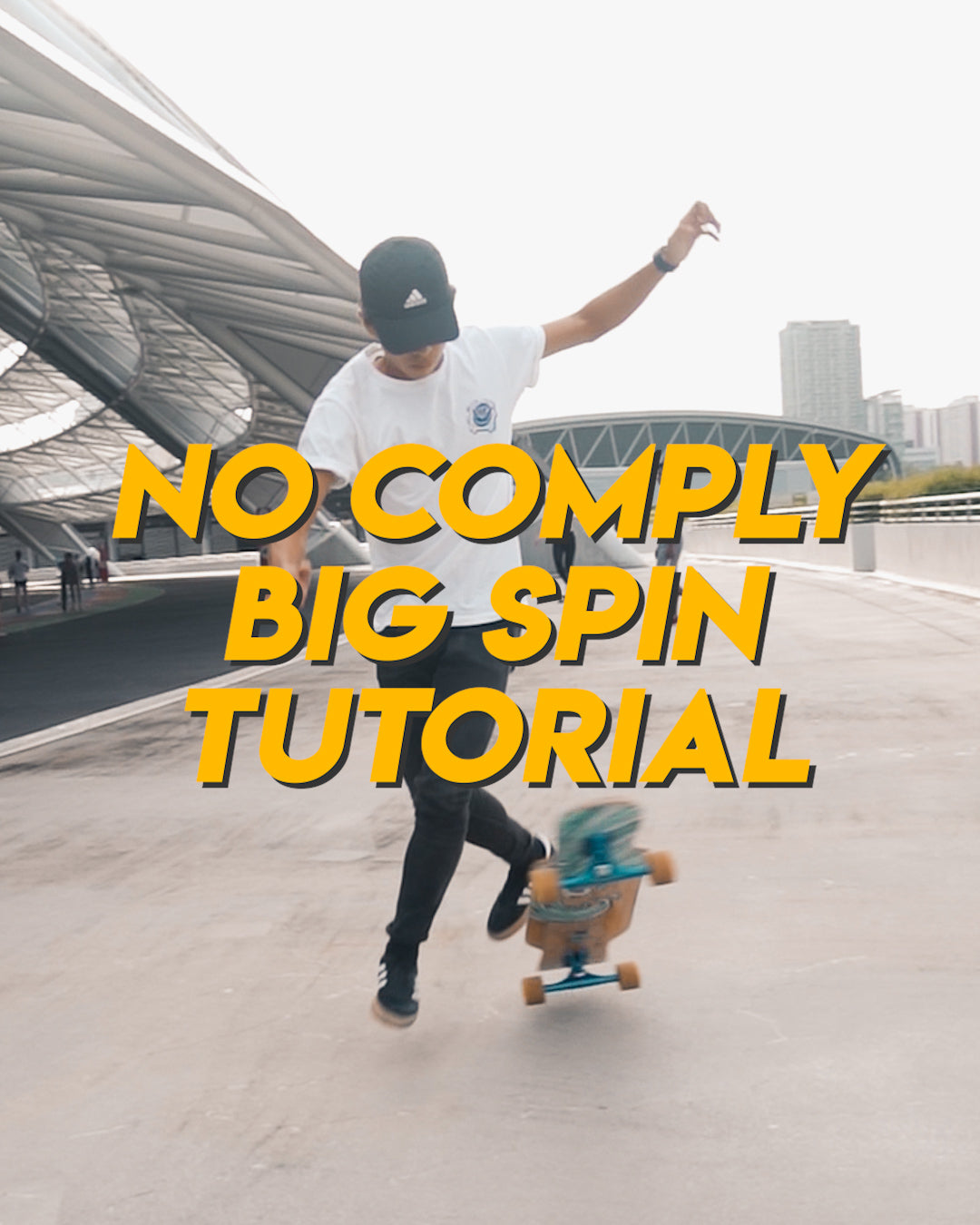 longboard fakie no comply big spin