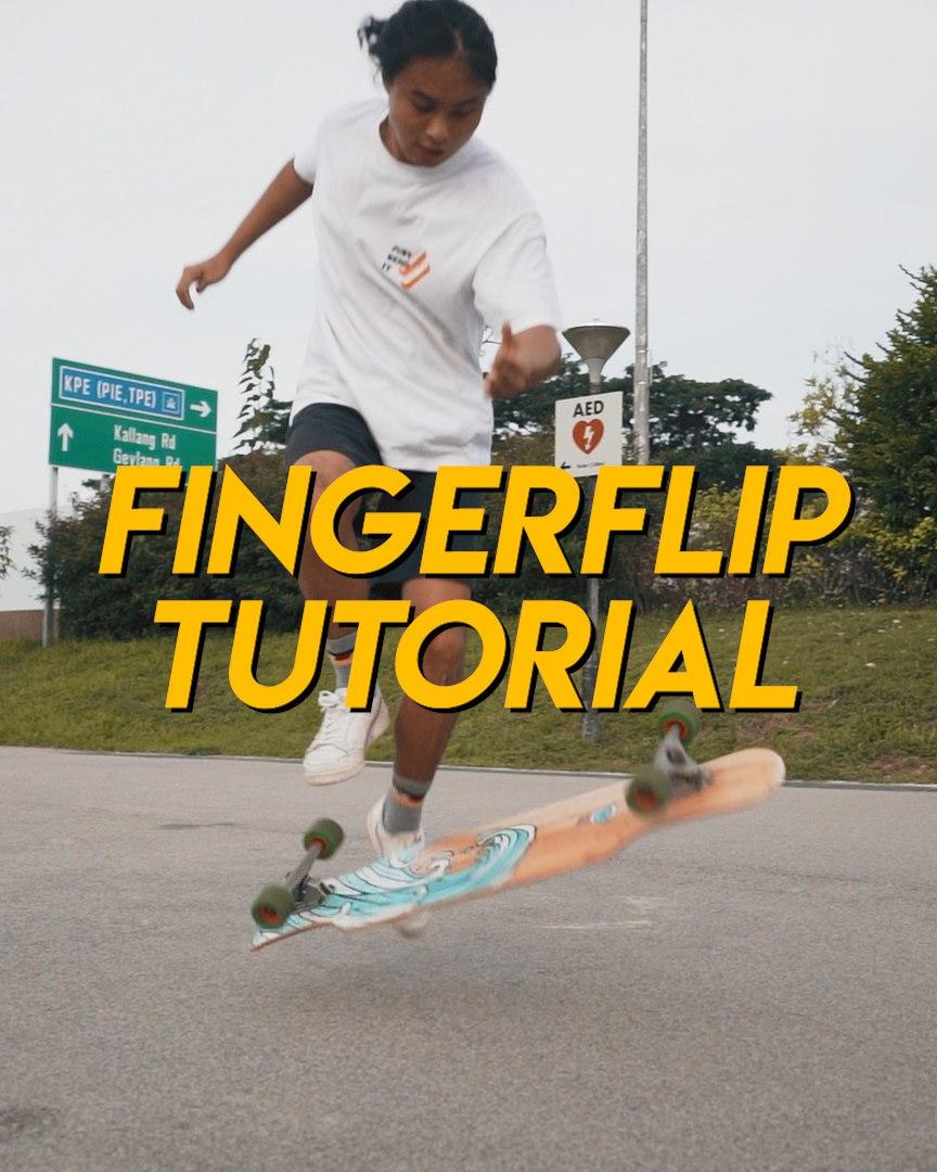 freestyle finger flip longboard